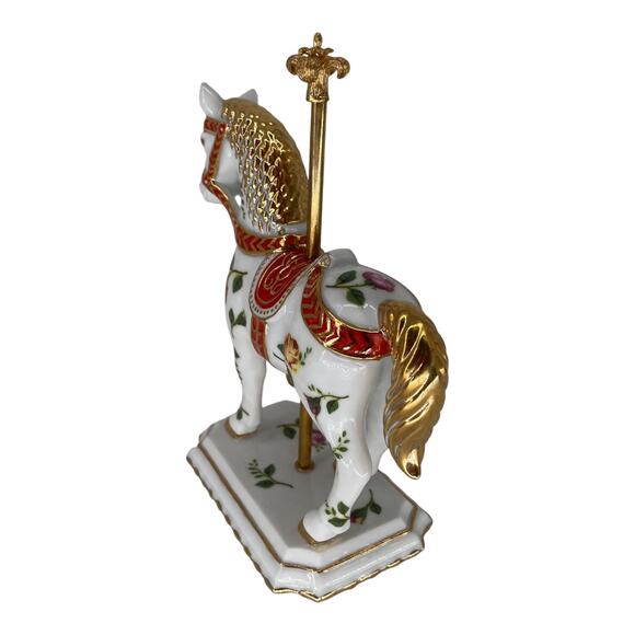 Royal Albert Old Country Roses Carousel Horse Figurine Limited Edition 81/2000 - Picture 6 of 7